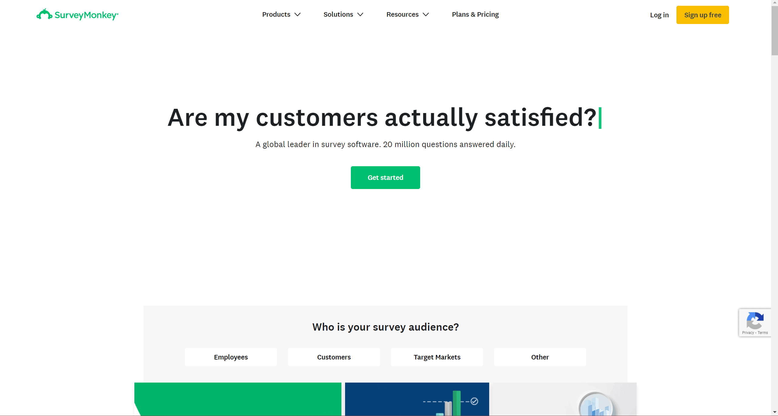 survey monkey homepage