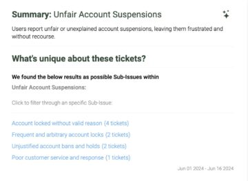 unfair account suspensions issue